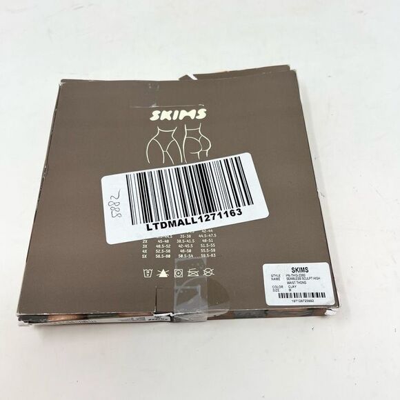 SKIMS Seamless Sculpt High Waist Thong Womens Medium Clay Core Control NEW Shape - Picture 5 of 10